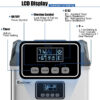 48LBS/24H Stainless Steel Countertop Ice Maker Machine with Self-Clean Function LCD Display Ice Scoop Basket