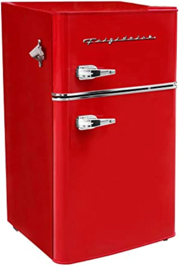 Frigidaire Retro Mini Fridge with Freezer & Side Bottle Opener-Small 2 Door Refrigerator for Office Bar or College Dorm Room-3.1 Cu Ft 19 "D x...
