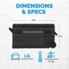 48 Qt. Portable 12v Electric Cooler with LG Compressor, Fridge and Freezer, Rugged Wheels, and Solar Power Input, Perfect Plug-In Cooler for...