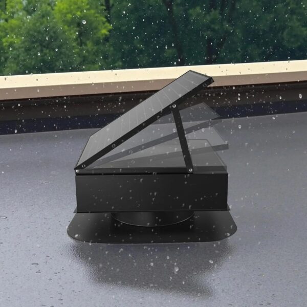 Roof attic exhaust fan, 50-watt intelligent solar roof ventilation fan, equipped with thermostat, remote control, 3000 cubic feet per minute...