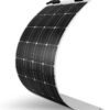 160 Watt 12 Volt Extremely Flexible Monocrystalline Solar Panel Ultra Lightweight, Ultra Thin, Up to 248 Degree Arc, for RV, Boats, Roofs, Uneven...