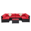 Moshannon Wicker/Rattan 6 - Person Seating Group with Cushions
