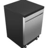 GE 24 Stainless Steel Portable Dishwasher With Sanitize Cycle