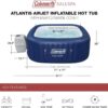 4 to 6 Person Inflatable Hot Tub Square Portable Outdoor Spa with 114 Soothing AirJets and Insulated Cover, Gray-Coleman