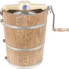 6 qt Ice Cream Maker Classic Wooden Tub Hand Crank