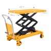 APOLLOLIFT Hydraulic Lift Table Cart 770 lbs Capacity, 51" Max Height, Double Scissor Lift with Safety Guard & 4 Wheels