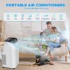 Portable Air Conditioner Cools Up to 700 Sq.Ft, 3-IN-1 Energy Efficient Portable AC Unit with Remote Control & Installation Kits for Large Room,...