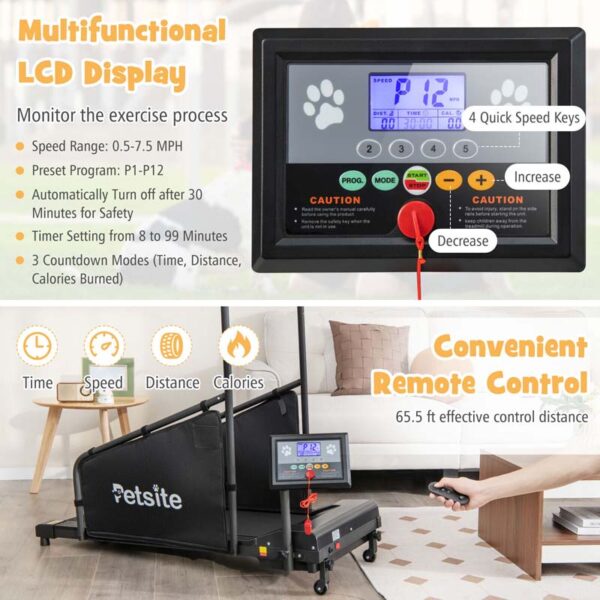 200 Lbs Dog Treadmill Pet Running Machine Indoor Pet Exercise Equipment With Remote Amp 14039039 Lcd Screen
