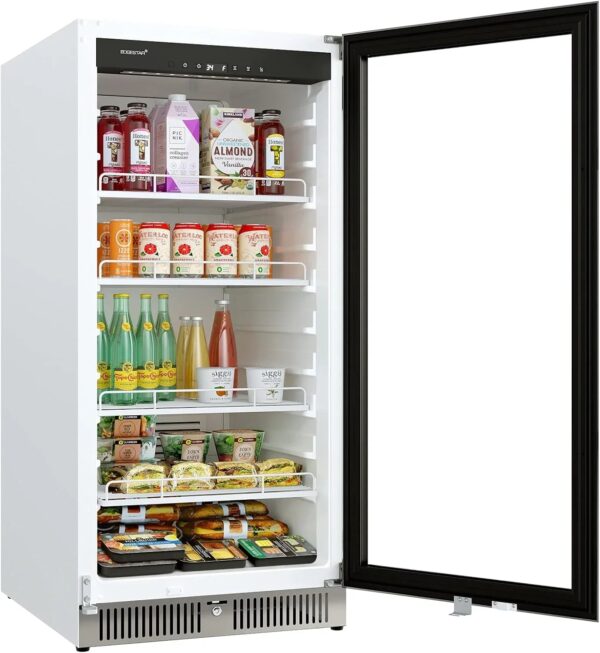EdgeStar VBM101 22" Wide 10.1 Cu. Ft. Commercial Beverage Merchandiser Stainless Steel, Temp Alarm, Reversible Door
