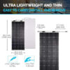 160 Watt 12 Volt Extremely Flexible Monocrystalline Solar Panel Ultra Lightweight, Ultra Thin, Up to 248 Degree Arc, for RV, Boats, Roofs, Uneven...