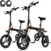 EB3 Electric Bike Adults 21mph, 500W Peak Motor, 270Wh Battery, Rear Suspension, 3 Levels Assist, 14" Folding Ebike for Adults and Teens, Complies...