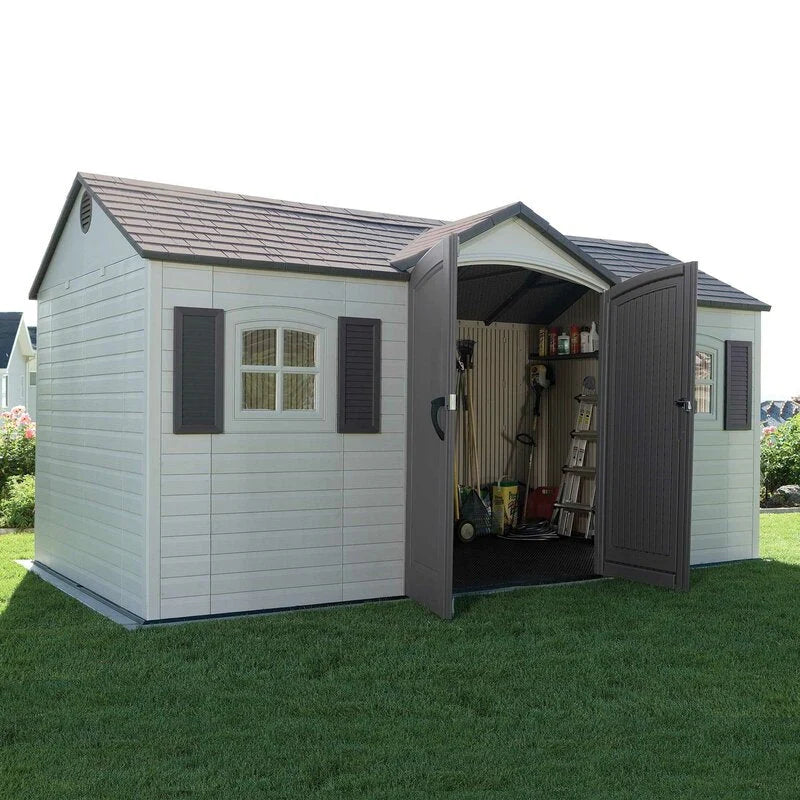 f82fabbc218b25a2afd23d3b02d59f5956cd606d418058ed16f2cc67c62c585a 15 ft. x 8 ft. Double Door Storage Shed - Wayfair