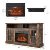 58" TV Console with 23" Fireplace Insert, Fireplace TV Stand for TVs up to 65 Inches, 1400W Electric Fireplace Heater