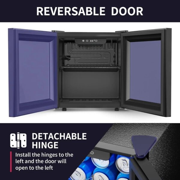 Beverage Refrigerator Cooler - 126 Can Mini Fridge with Glass Door for Soda Beer or Wine, Beverage Cooler for Home, Office, Bar with Adjustable...