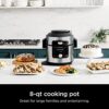 Ninja OL701 Foodi 14 in 1 SMART XL 8 Qt. Pressure Cooker Steam Fryer with SmartLid & Thermometer Auto Steam Release, that Air Fries, Proofs &...