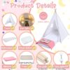 Windyun 8-Pack Kids Teepee Tent Set, Sleepover Party, White