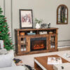 58" TV Console with 23" Fireplace Insert, Fireplace TV Stand for TVs up to 65 Inches, 1400W Electric Fireplace Heater